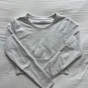 Elegant White Long Sleeve Women's Top